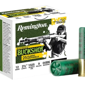 Remington Ammunition 20411 Express Buckshot 12Gauge 2.75" 00Buck Shot 25 Per Box/10 Case