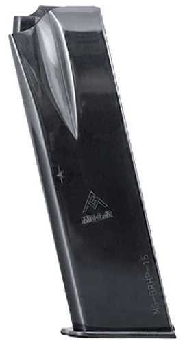 Mec-Gar MGBRHP15N Standard 15rd 9mm Luger Fits Browning Hi-Power/Springfield SA-35, Nickel Carbon Steel