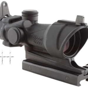 Trijicon 100092 ACOG  Black Hardcoat Anodized 4x32mm Illuminated Amber Crosshair .308/7.62 BDC Reticle