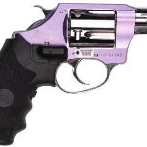Charter Arms 53842 Undercover Lite Chic Lady Small 38 Special 5 Shot 2" High Polished Stainless Steel Barrel & Cylinder, Lavender Aluminum Frame w/Black Crimson Trace Laser Grip, Exposed Hammer
