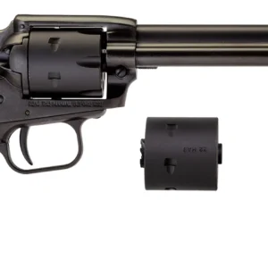 Heritage Mfg RR22MBS6 Rough Rider 22 LR/22 WMR 6 Shot, 6.50" Black Satin Steel Barrel, Black Satin Zinc Alloy Frame, Black Satin Cylinder, Camo Laminate Grip, Exposed Hammer