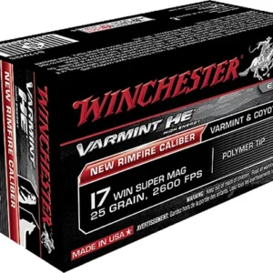 Winchester Ammo S17W25 Varmint HE  17WSM 25gr Polymer Tip 50 Per Box/10 Case