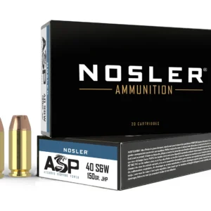 Nosler 51181 Assured Stopping Power Handgun 40S&W 150gr Jacketed Hollow Point 50 Per Box/10 Case