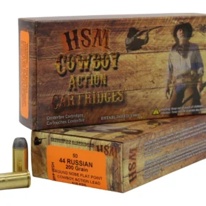 HSM 44R1N Cowboy Action  44 Russian 200 gr Round Nose Flat Point 50 Per Box/ 10 Case