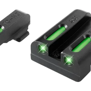 TruGlo TG13SG1A TFX Black | Green Tritium & Fiber Optic White Outline Front Sight Green Tritium & Fiber Optic Rear Sight
