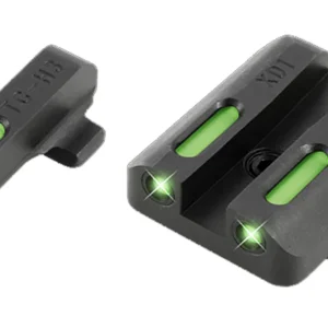 TruGlo TG13XD1A TFX Black | Green Tritium & Fiber Optic White Outline Front Sight Green Tritium & Fiber Optic Rear Sight