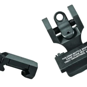 Troy Ind SSIG45SHRBT00 45 Degree BattleSight Set- HK Front & Round Rear Black Hardcoat Anodized
