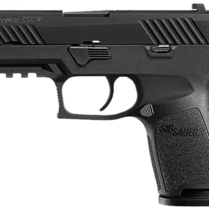 Sig Sauer 320C45BSS P320  Compact 45 ACP 9+1 3.90" Black Carbon Steel Barrel, Black Nitron Serrated Slide, Black Stainless Steel Frame w/Picatinny Rail Black Polymer Grips Right Hand