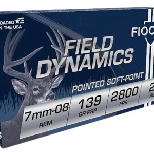 Fiocchi 7MM08B Field Dynamics 7mm-08Rem 139gr Pointed Soft Point 20 Per Box/10 Case