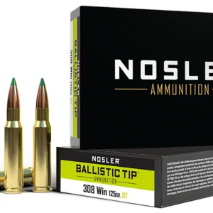 Nosler 40061 Ballistic Tip  308Win 125gr Spitzer Ballistic Tip 20 Per Box/10 Case