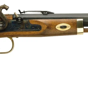 Traditions P1100 Trapper  SAO 50 Cal #11 Percussion 9.75" 1rd Blued Frame & Barrel Hardwood Grip