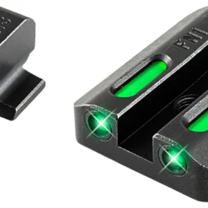 TruGlo TG13FN1A TFX  Black | Green Tritium & Fiber Optic White Outline Front Sight Green Tritium & Fiber Optic Rear Sight