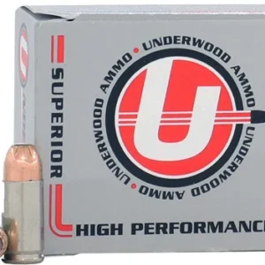 UNDERWOOD 9MM LUGER +P+ 124GR - JHP 20RD 10BX/CS