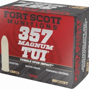 FORT SCOTT 357 MAG 125GR TUI - SOLID COPPER 20RD 25BX/CS