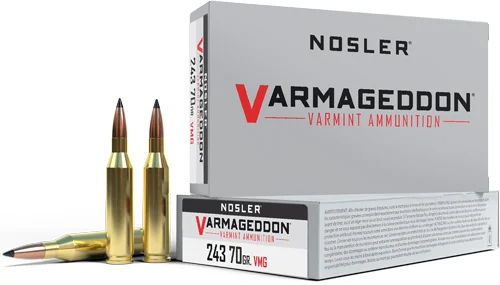 NOSLER VARMAGEDDON 243 WIN - 70GR FBT 20RD 10BX/CS