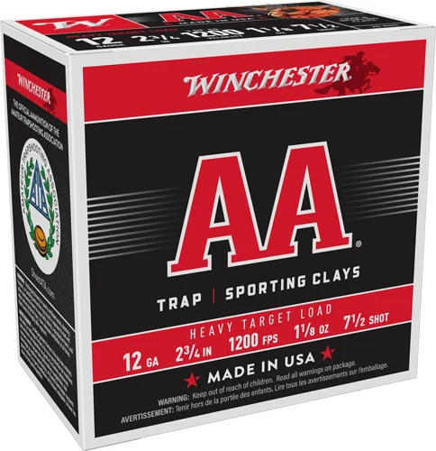 WINCHESTER AA 12GA 2.75" - 1-1/8OZ #7.5 1200FPS 250R CASE