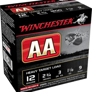 Winchester 12 Gauge Ammunition AAM129 Heavy Target Load 2-3/4" 1-1/8 oz #9 Shot 1200fps CASE 250 rounds