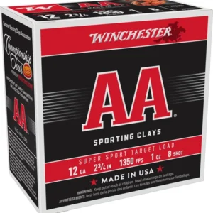 WINCHESTER AA 12GA 2.75" 1OZ - #8 1350FPS 250RD CASE LOT