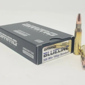 Ammo Inc 308 Win Ammunition Blueline AI308168BNDA20 168 Grain Bonded Soft Point 20 Rounds