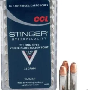 CCI 22 LR Stinger Hyper Velocity CCI0050 32gr CPHP 50 rounds
