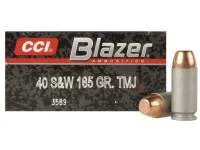 CCI 40 S&W Blazer CCI3589 165 gr FMJ 50 rounds