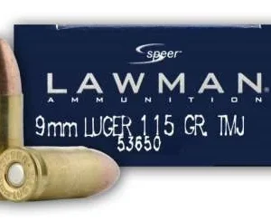 CCI 9mm Luger Ammunition Lawman CCI53650 115 Grain Total Metal Jacket 50 rounds