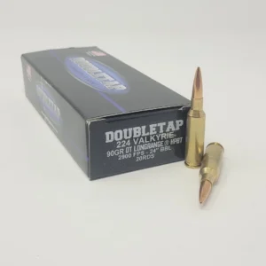DoubleTap 224 Valkyrie Ammunition 224V90 90 Grain Hollow Point Boat Tail 20 Rounds