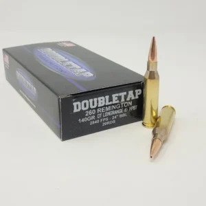 DoubleTap 260 Rem Ammunition 260R140LR 140 Grain Hollow Point Boat Tail 20 Rounds