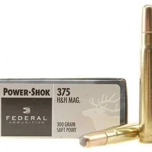 Federal 375 H&H Ammunition Power-Shok F375B 300 Grain Soft Point 20 rounds