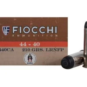 Fiocchi 44-40 Ammunition Cowboy Action FI4440CA 210 Grain Lead Round Nose Flat Point 50 rounds