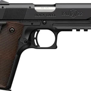 BROWNING 1911-22 22LR FS - 4.25" MATTE BLACK/BROWN GRIPS