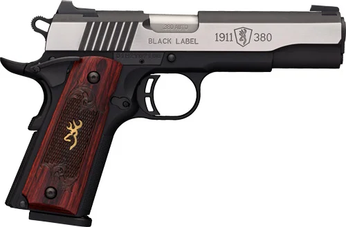 BROWNING 1911-380 BLACK LABEL - MEDALLION PRO 4.25" NT ST WOOD