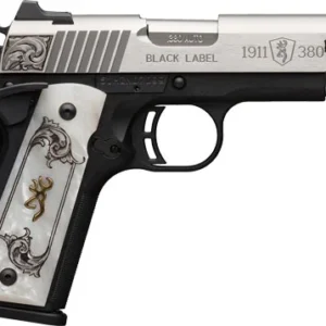 BROWNING 1911-380 SS/ENGRAVED - 380ACP FS 4.25" WHITE PEARL