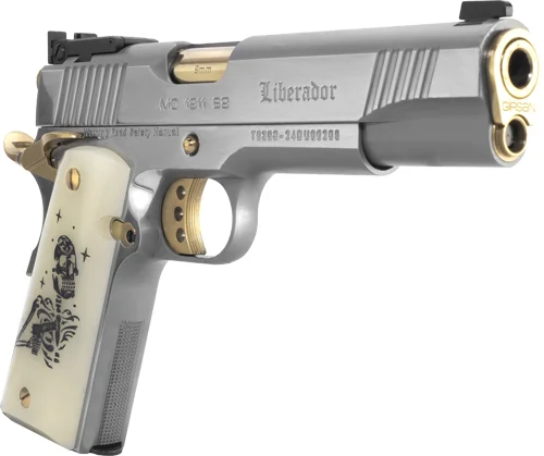 GIRSAN MC1911S LIBERADORE III - 9MM SKELETON CHROME/GOLD 9RD