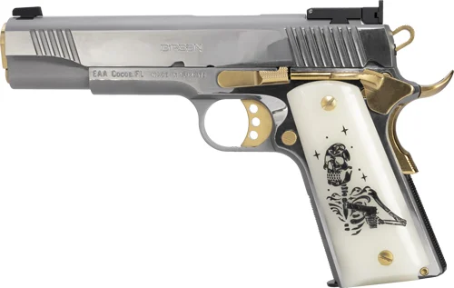 GIRSAN MC1911S LIBERADORE III - 9MM SKELETON CHROME/GOLD 9RD - Image 3
