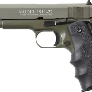 CHIAPPA 1911-22 22LR 5" FS - 10RD OD GREEN/RUBBER