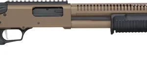 MOSSBERG 590R TACTICAL 12GA - 18.5" 6RD ADJ STK CYL FDE