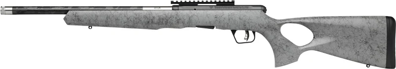 SAVAGE B22 22LR TIMBERLITE - THUMBHOLE 18" CF 10RD GRY WOOD - Image 2