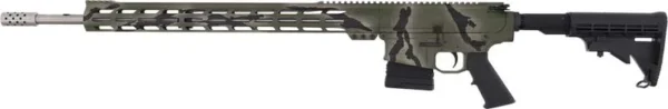 GLFA AR10 RIFLE 243 WIN - 24" S/S BBL 5-RD PURSUIT GRN
