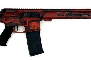 Great Lakes Firearms GL15223B-LRD 223 Wylde 16" 30+1 Battleworn Lipstick Red Cerakote/Nitride Barrel