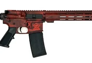 Great Lakes Firearms GL15223SSB-LRD 223 Wylde 16" 30+1 Battleworn Lipstick Red Cerakote/Stainless Barrel