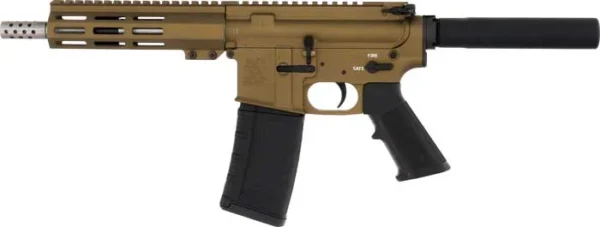 GLFA AR15 PISTOL 223 WYLDE - 7.5" STAINLESS BBL BRONZE