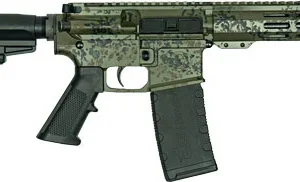 GLFA AR15 PISTOL 223 WYLDE - BUNDLE W/ 5 KNIVES LICHEN GRN