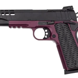 Great Lakes Firearms GL1911-45FSSCHY 1911 5" 8+1 Black/SS Barrel/Black Cherry