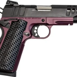 Great Lakes Firearms GL1911-45CSSCHY 1911 4.25" 8+1 Black/SS Barrel/Black Cherry