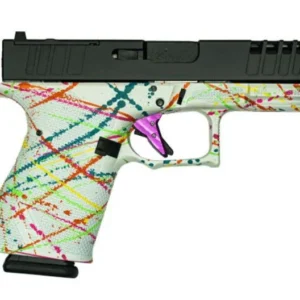 Great Lakes Firearms GL19SWHT Striker 4" 15+1 Splatter White/Nitride Barrel