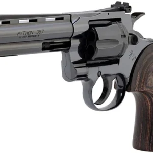 COLT PYTHON 357MAG 5" 6RD - BLUED WALNUT GOLD MEDALLION