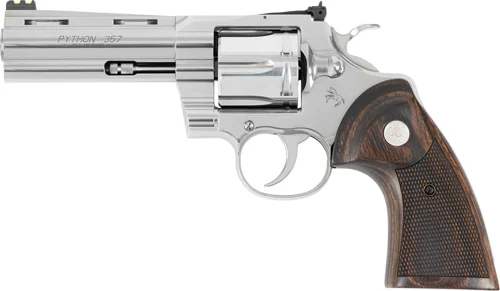 COLT PYTHON 357MAG 4.25" SS - ADJ SIGHT WALNUT GREEN FO - Image 2