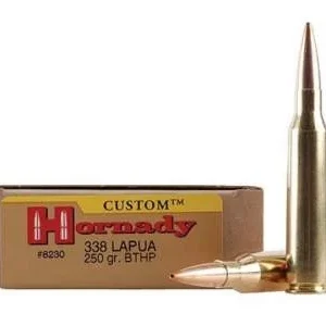 Hornady 338 Lapua Mag Match H8230 250 Grain Boat Tail Hollow Point 20 rounds