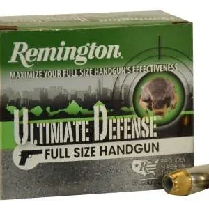 Remington 40 S&W Ammunition Ultimate Defense HD40SWBN 180 Grain Bonded Jacketed Hollow Point 20 rounds